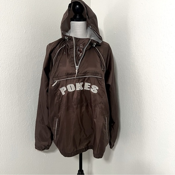 G-III Sports Carl Banks Mens Quarter Zip Hooded Windbreaker Jacket Large Cowboy - Picture 1 of 12